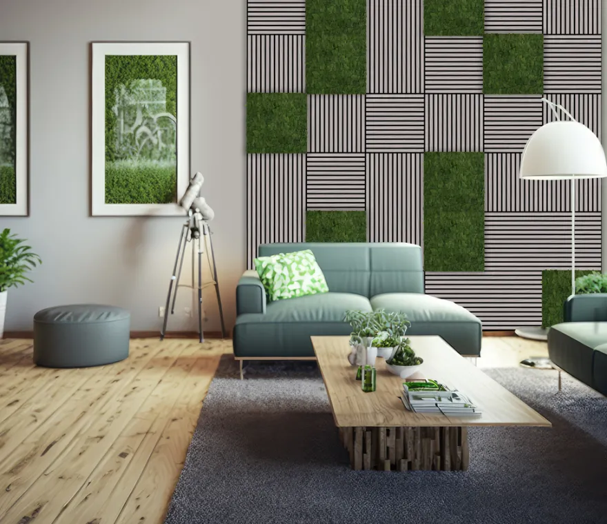 Jangal Modular Wall mospanel 52 x 52 cm - Dark Green