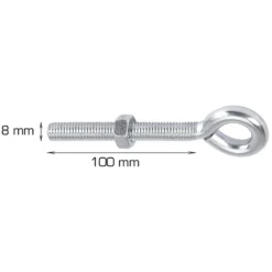 Øjebolt M8 x 100 mm 3 stk.