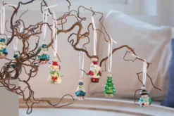 Julekugler m/figurer glas H5 cm 12 stk.