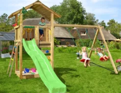 Jungle Gym Sierra 2.1 legetårn med rutsjebane & gyngestativ