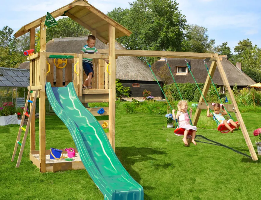 Jungle Gym Sierra legetårn m/gynger og rutsjebane