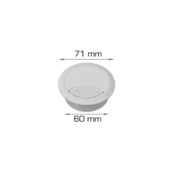 Kabelgennemføring hvid Ø60 mm