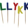 Kagelys TILLYKKE 8 stk. multifarvet