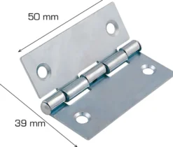 Kanthængsel 50 x 39 mm 2 stk.