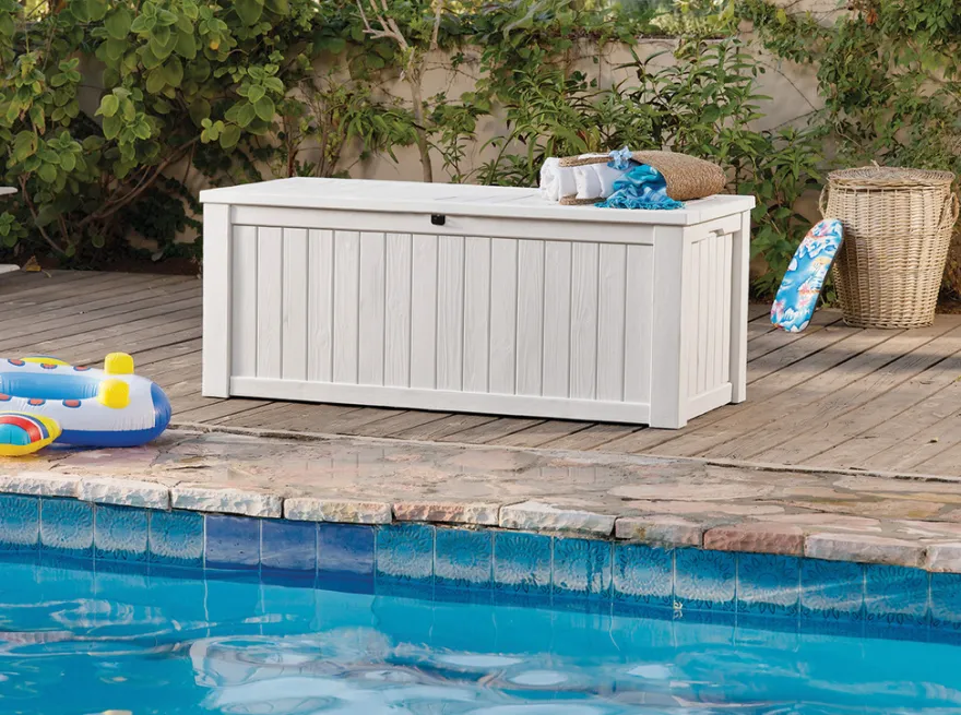 Keter Rockwood hyndeboks 570 liter hvid