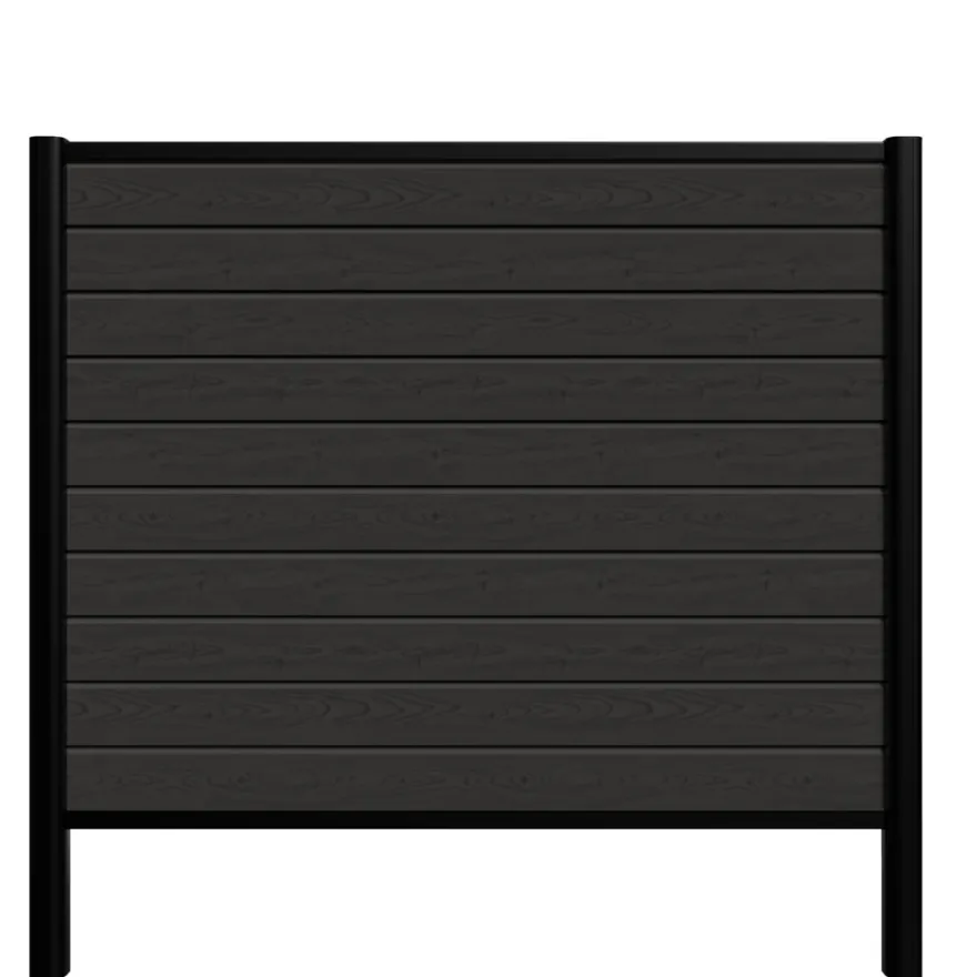 Kirkedal Alu hegn startsæt sort 128 x 180 cm