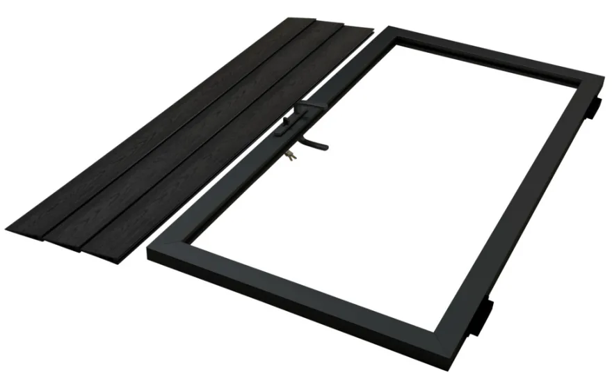 Kirkedal Alu låge sort 90 x 170 cm