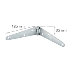 Kistehængsel 125 mm 2 stk.