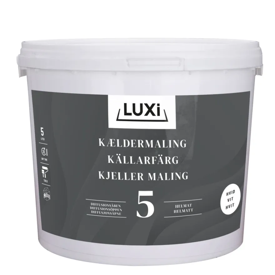 Kældermaling 2 hvid 5 liter - LUXI®