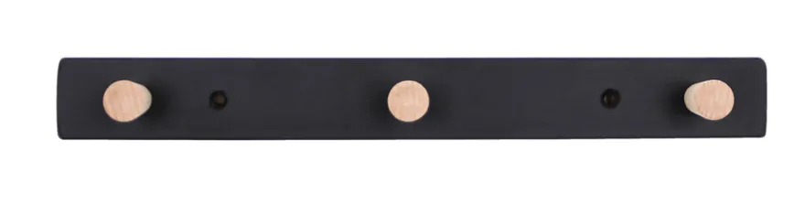 Knagerække sort/bøg 28 cm