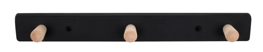 Knagerække sort/bøg 28 cm
