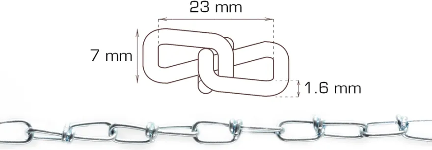 Knudekæde Ø1,6 mm x 5 meter