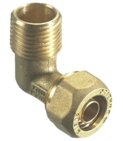 Kompressionsvinkel m/nippel 1/2" x 15 mm