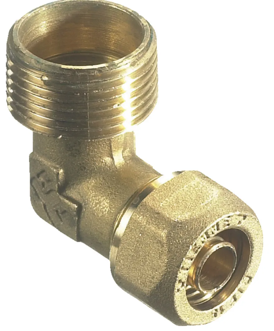Kompressionsvinkel m/nippel 3/4" x 15 mm