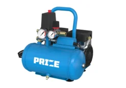 Kompressor støjsvag 0,75 hk og 6 liter tank - PRIZE