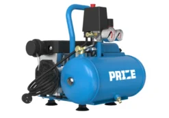 Kompressor støjsvag 0,75 hk og 6 liter tank - PRIZE