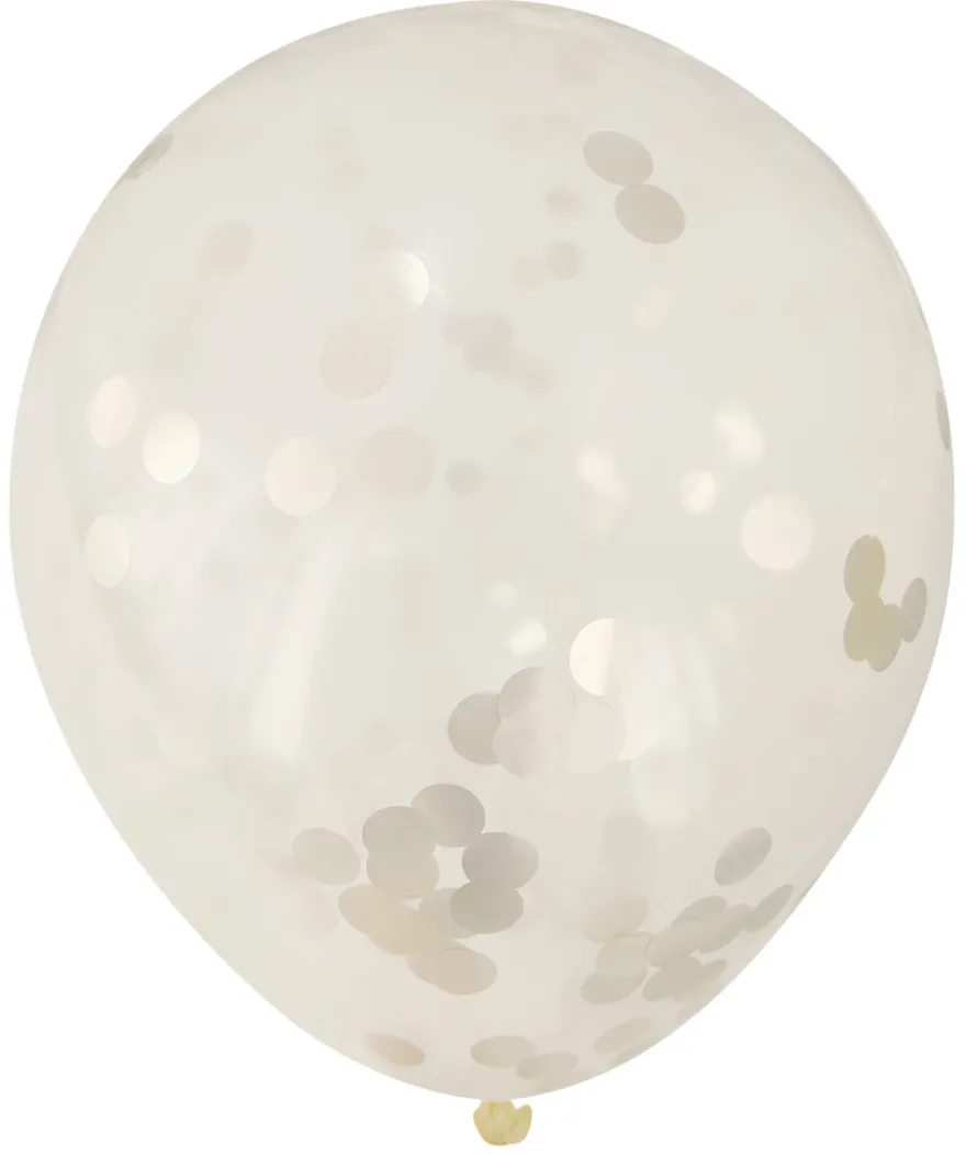 Konfettiballon guld 30 cm 5 stk.