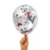 Konfettiballon multifarvet 30 cm 5 stk.