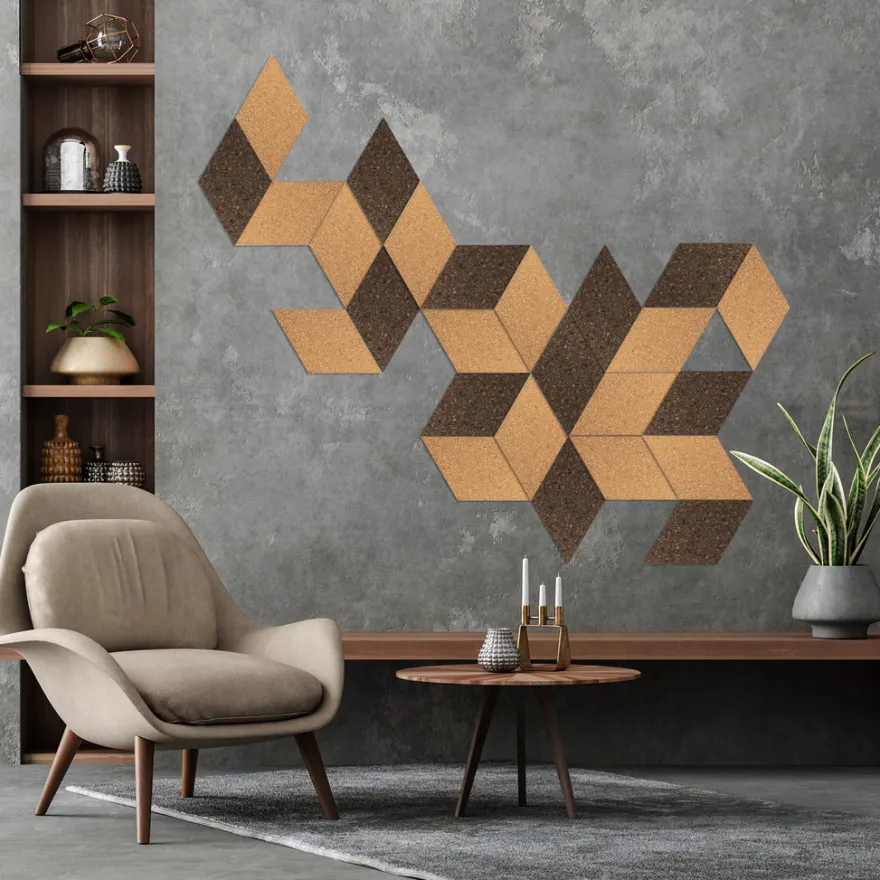 Korkpanel diamond natur 6 stk.
