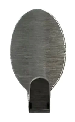 Krog selvklæbende 35 mm børstet stål 3 stk.