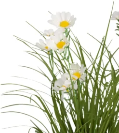 Kunstgræs med margueritblomster 50 cm