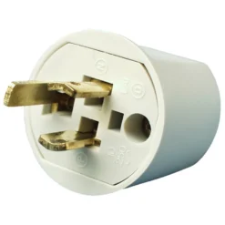 Lampestikprop hvid LA1/E m/jord - Elworks