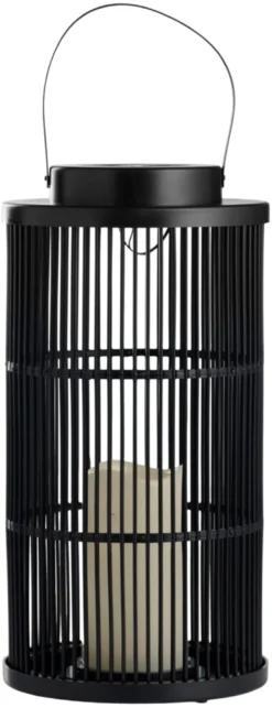 Lanterne med solceller sort Ø18 x 36 cm - Garden®
