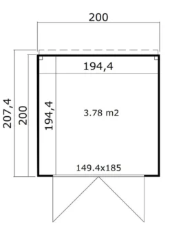 Lasita Maja redskabsrum Fynn 1 200 x 200 cm
