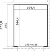 Lasita Maja redskabsrum Kibo 250 x 200 cm