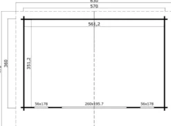 Lasita Maja Sussex 2 hytte 360 x 570 cm