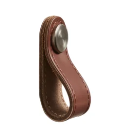 Læderknopper brun 2-pk.