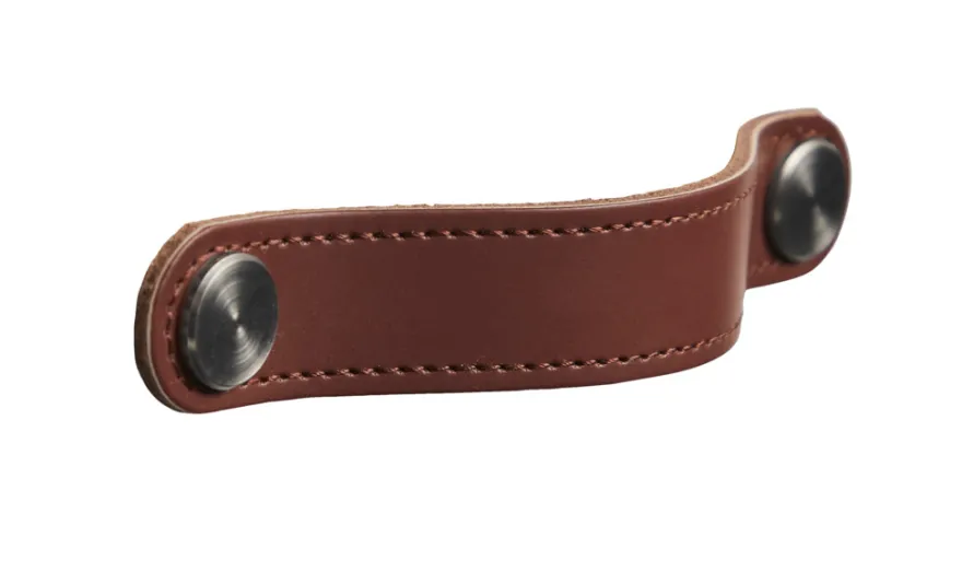 Læderstropper 12,8 cm brun 2-pk.