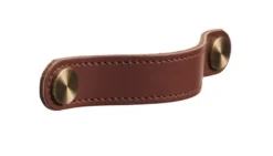Læderstropper 12,8 cm brun 2-pk.