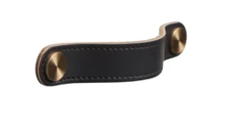 Læderstropper 12,8 cm sort 2-pk.