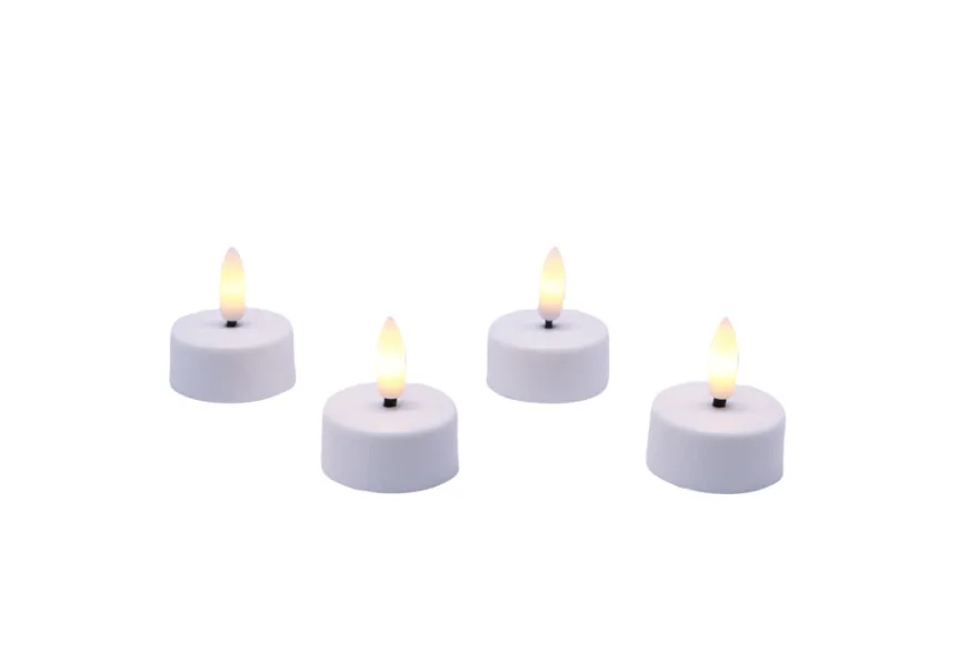 LED fyrfadslys m/fjernbetjening 4 stk.