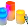 LED-bloklys med farveskift 3-pk.