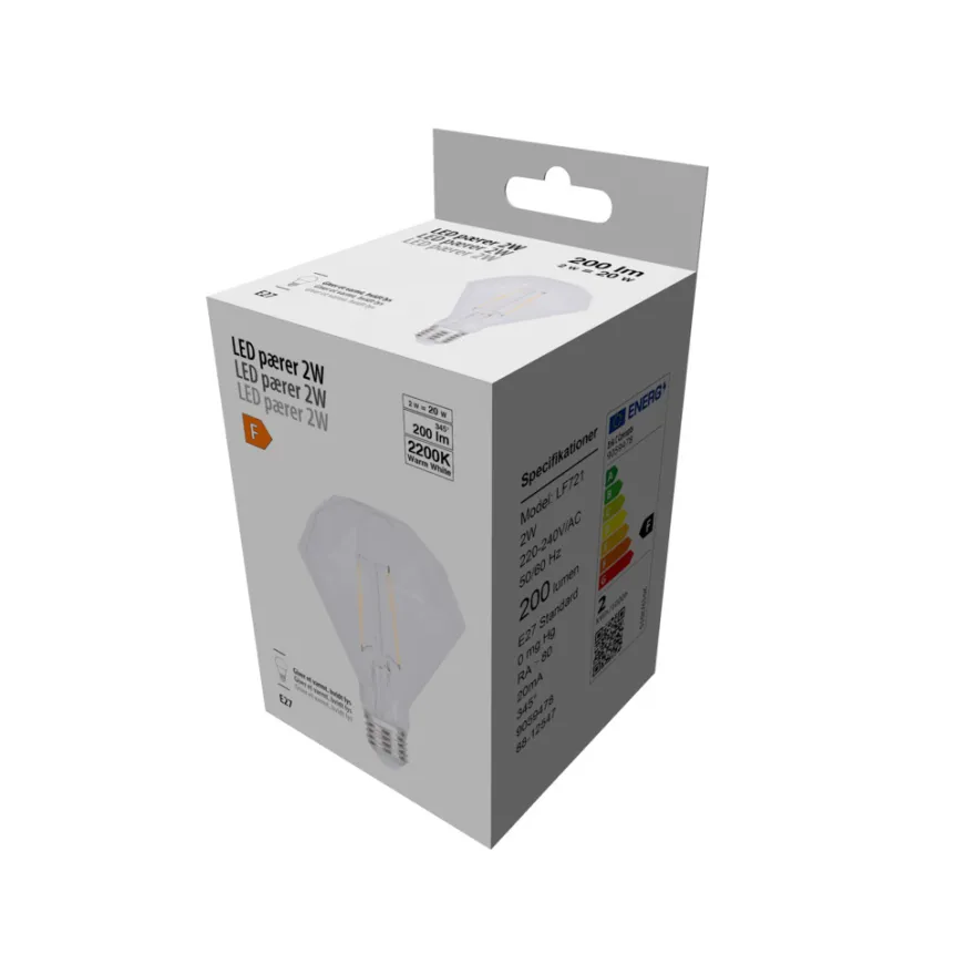LED-filamentpære diamant 2 W E27