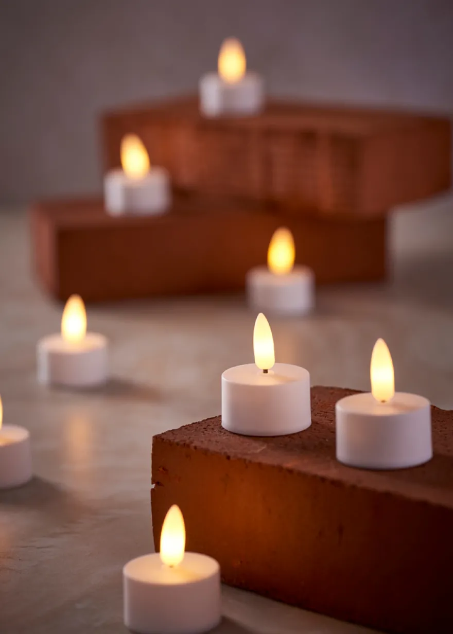 LED-fyrfadslys med 3D-flamme 4 stk. - DAY