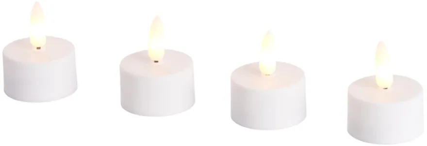 LED-fyrfadslys med 3D-flamme 4 stk. - DAY