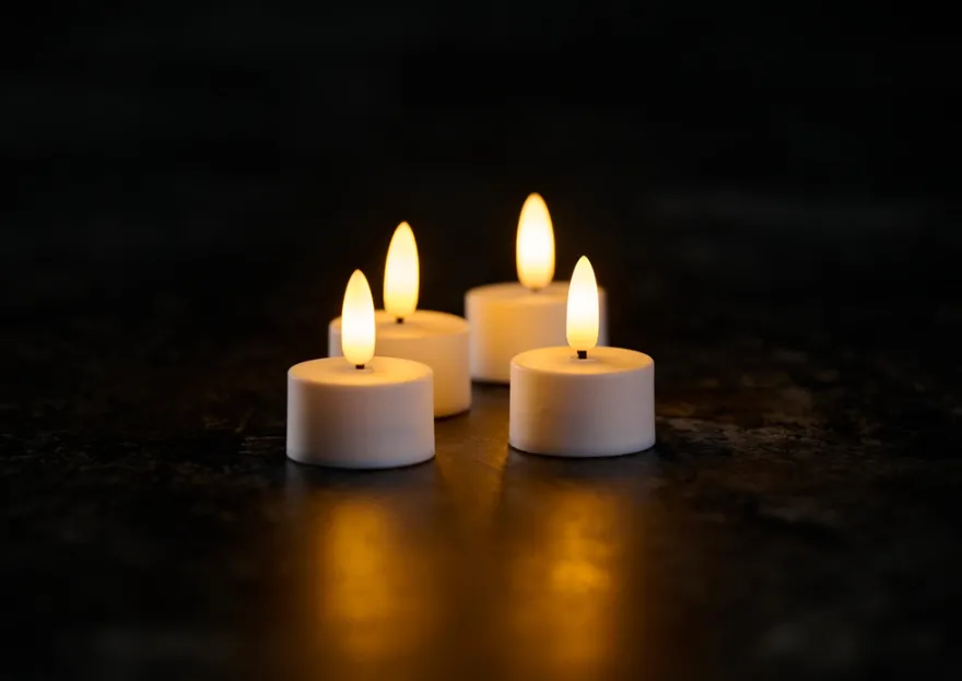 LED-fyrfadslys med 3D-flamme 4 stk. - DAY