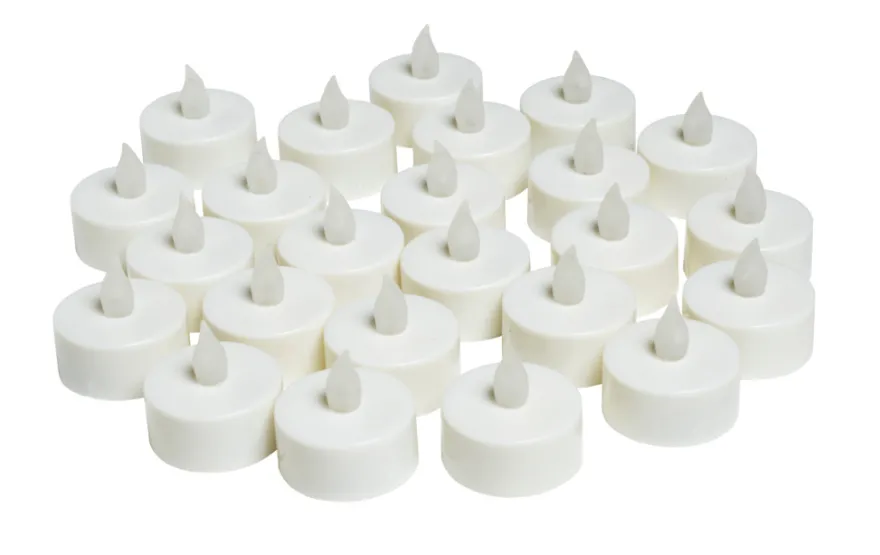 LED-fyrfadslys med flakkende lys 24 stk.