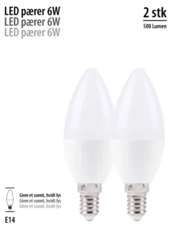 LED-kertepære 5 W E14 2-pk.