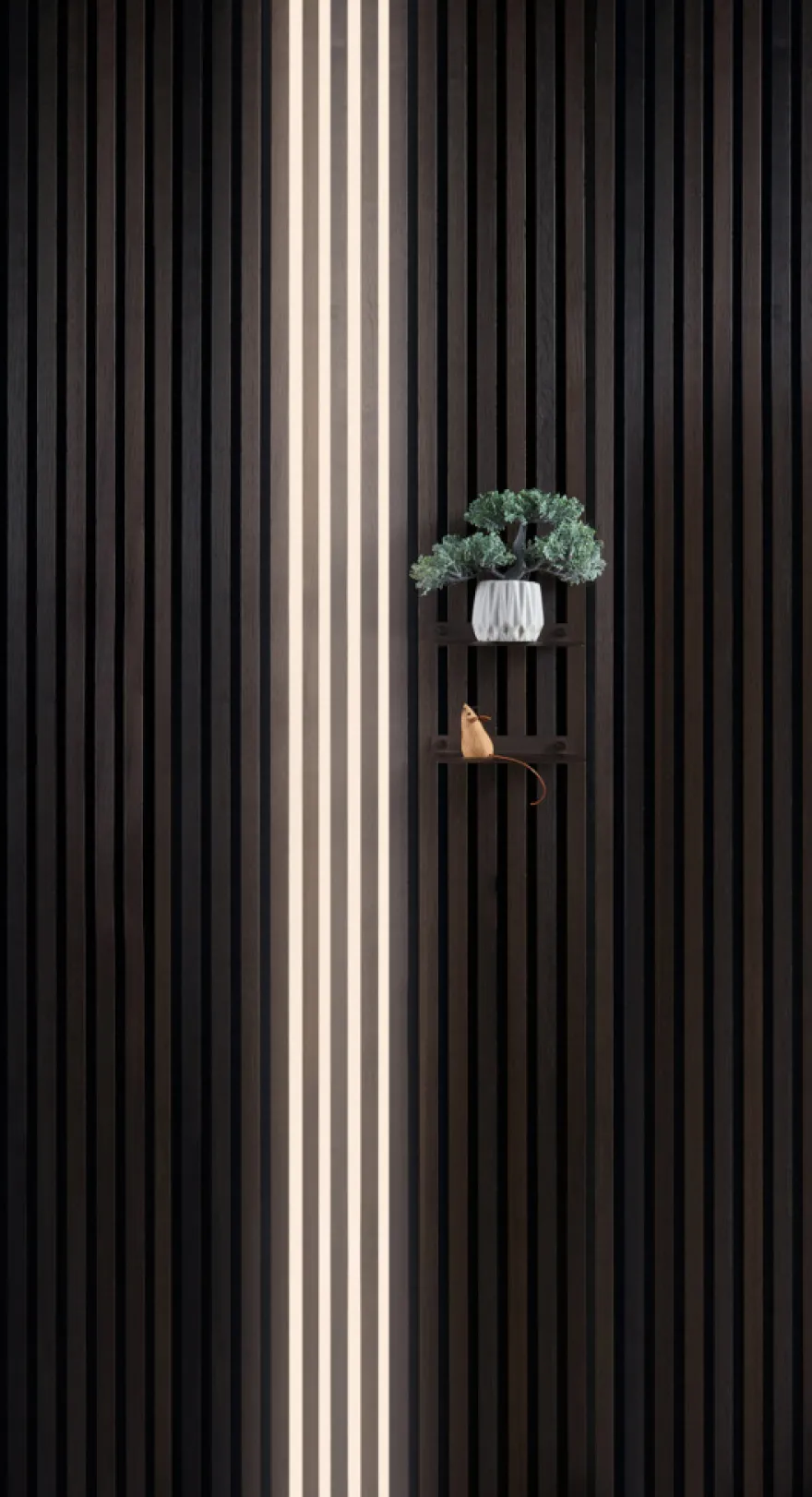 LED-lysskinne til akustikpanel sort 1 meter 4-pk.
