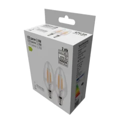 LED-pære kerte 2,9 W E14 2-pk.