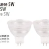 LED-spotpære 5 W GU5,3 2-pk.