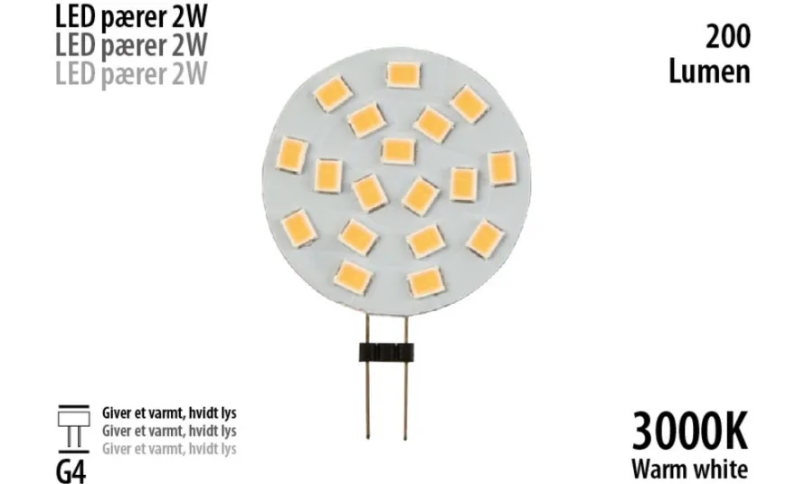 LED-stiftpære 2 W G4