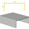 Limtræsprofil aluminium 115 x 1000 mm