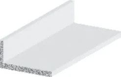 Listeprofil aluminium hvid 15 x 30 x 1000 mm