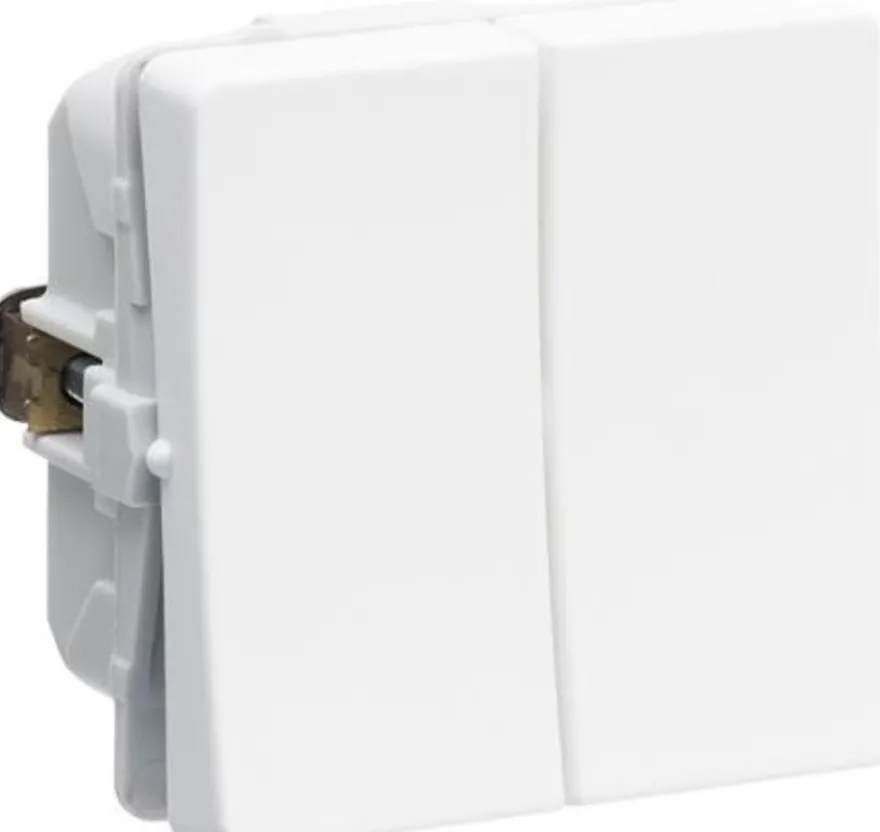 LK FUGA® dobbeltafbryder m/korrespondance hvid