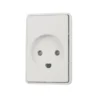 LK FUGA® stikkontakt 1,5 m/jord og ramme hvid
